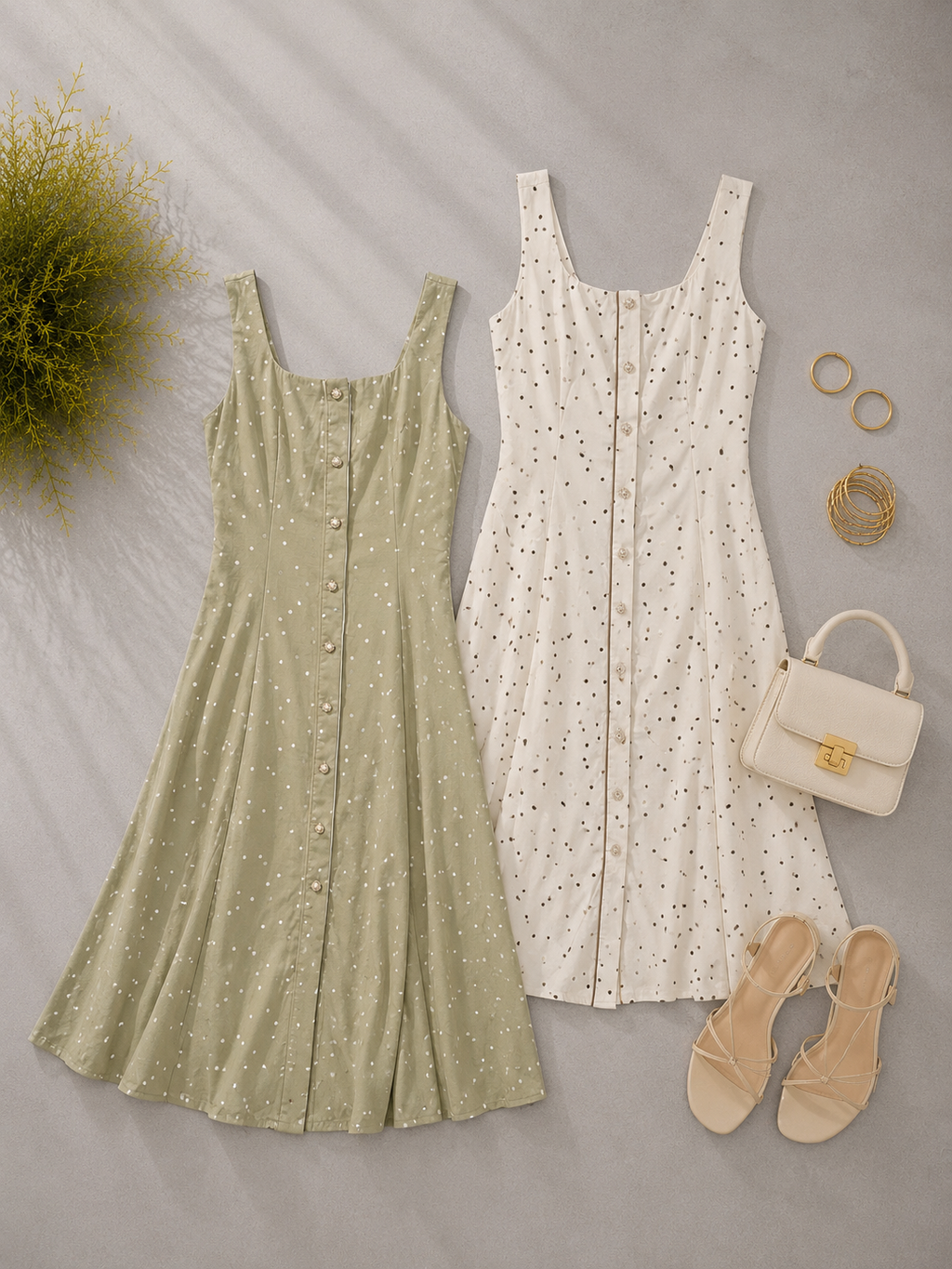VESTIDO POLKA BOTONES