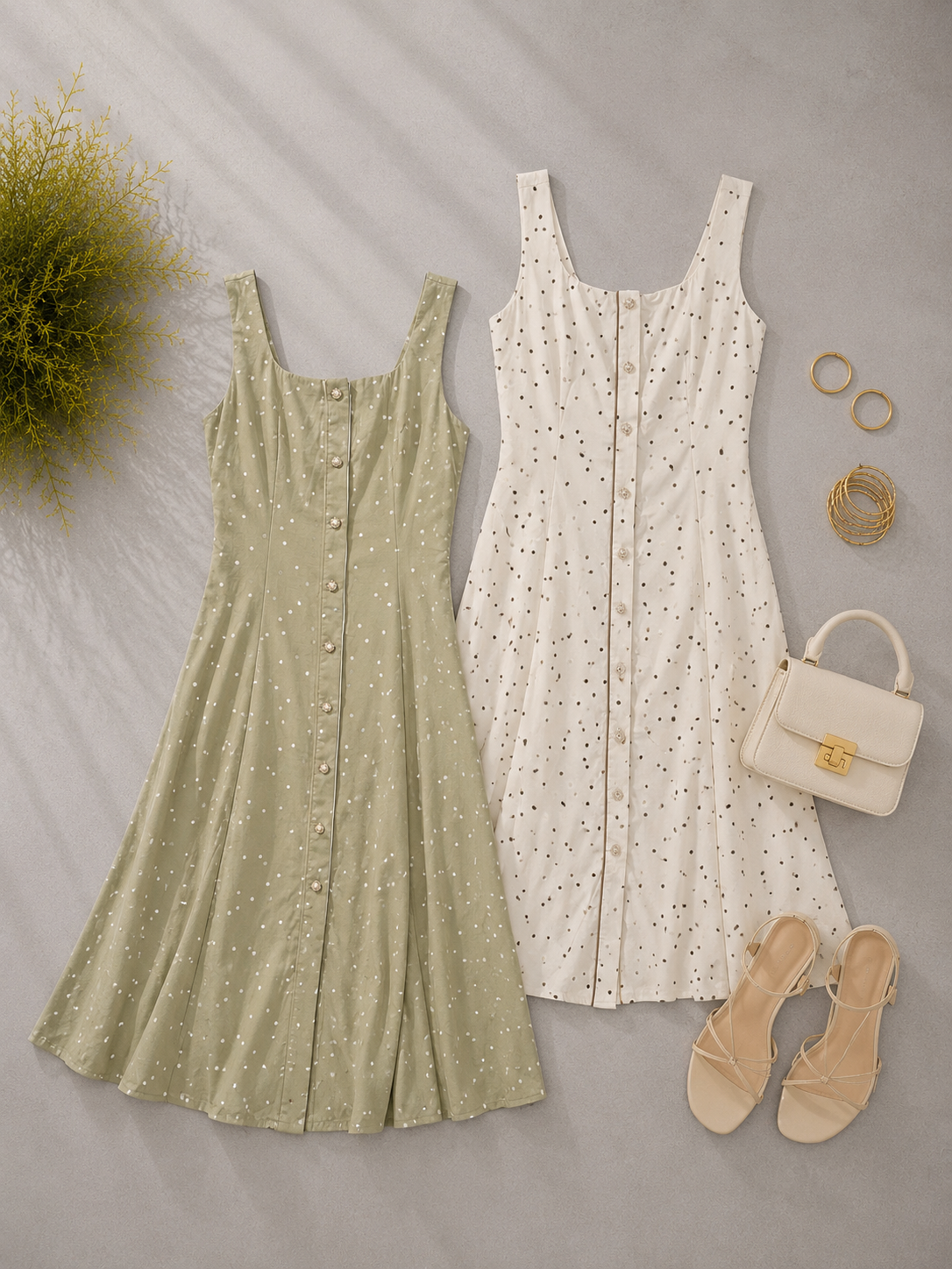 VESTIDO POLKA BOTONES