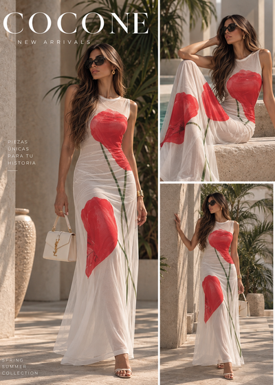 VESTIDO MESH TULIPÁN