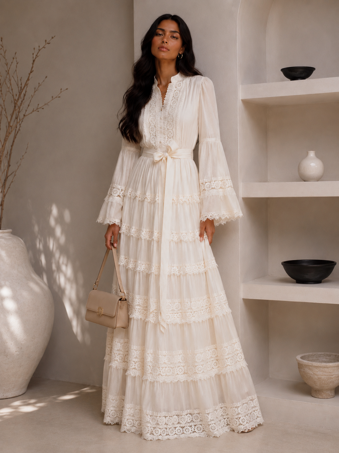 BOHO CHIC MANGA LARGA CROCHET