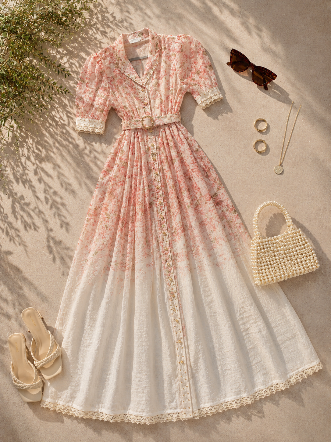 VESTIDO WONDERLAND MANGA TIRA BORDADO