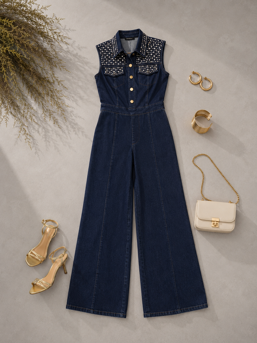 JUMPSUIT DENIM PIEDRAS