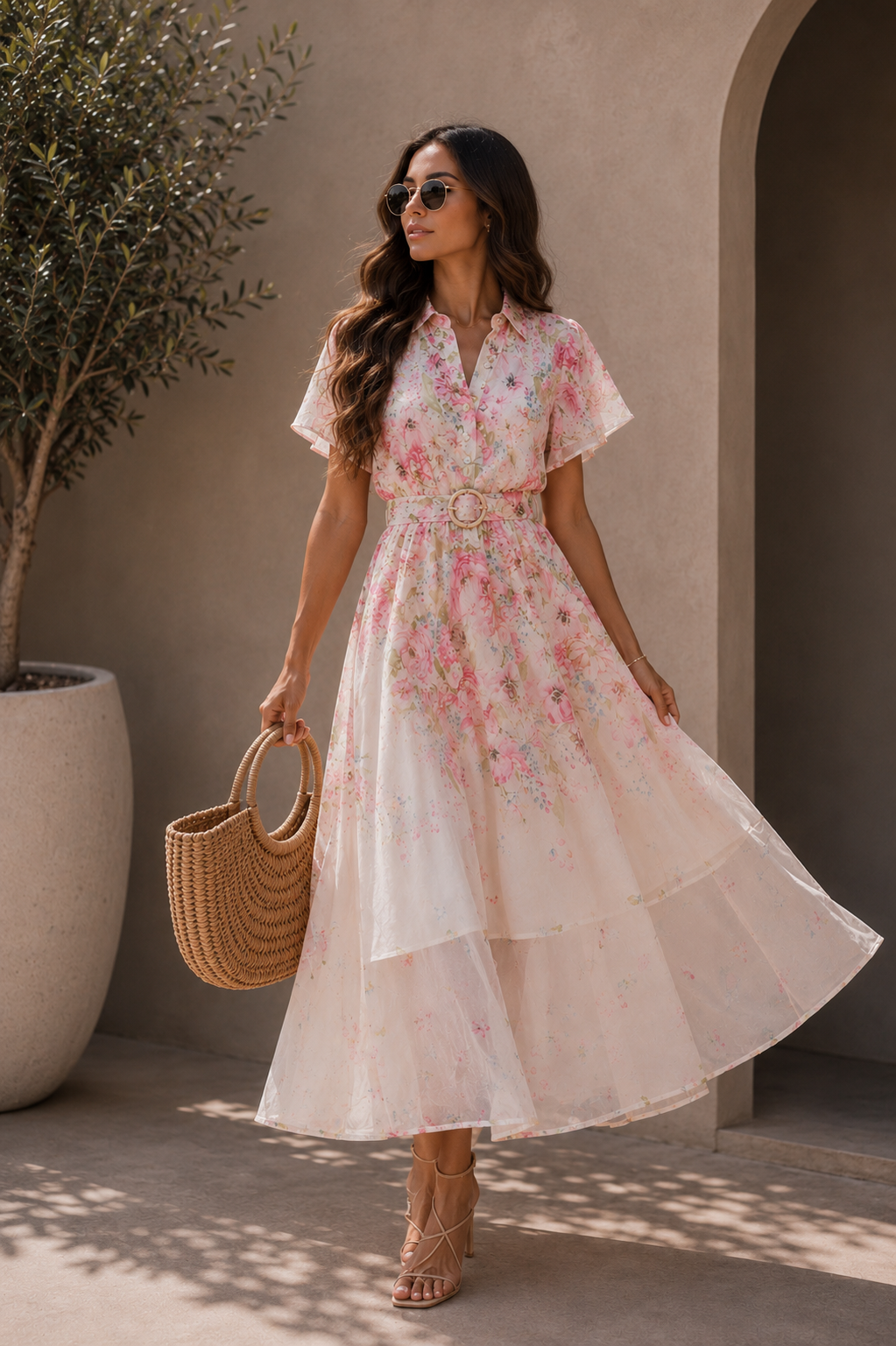 VESTIDO FLOREADO CHIFFONE