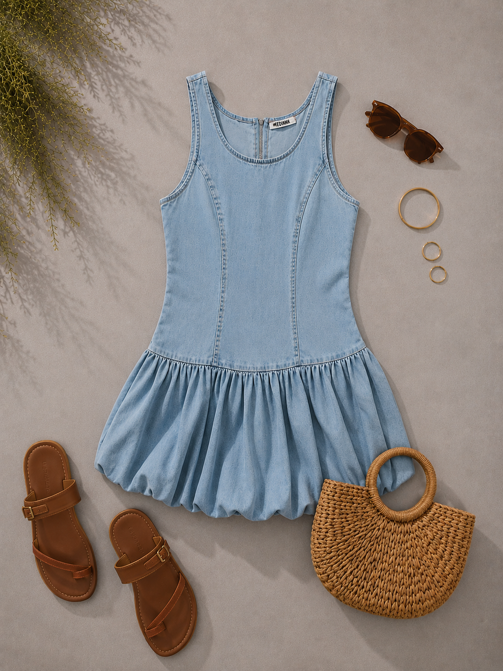 VESTIDO DENIM GLOBO