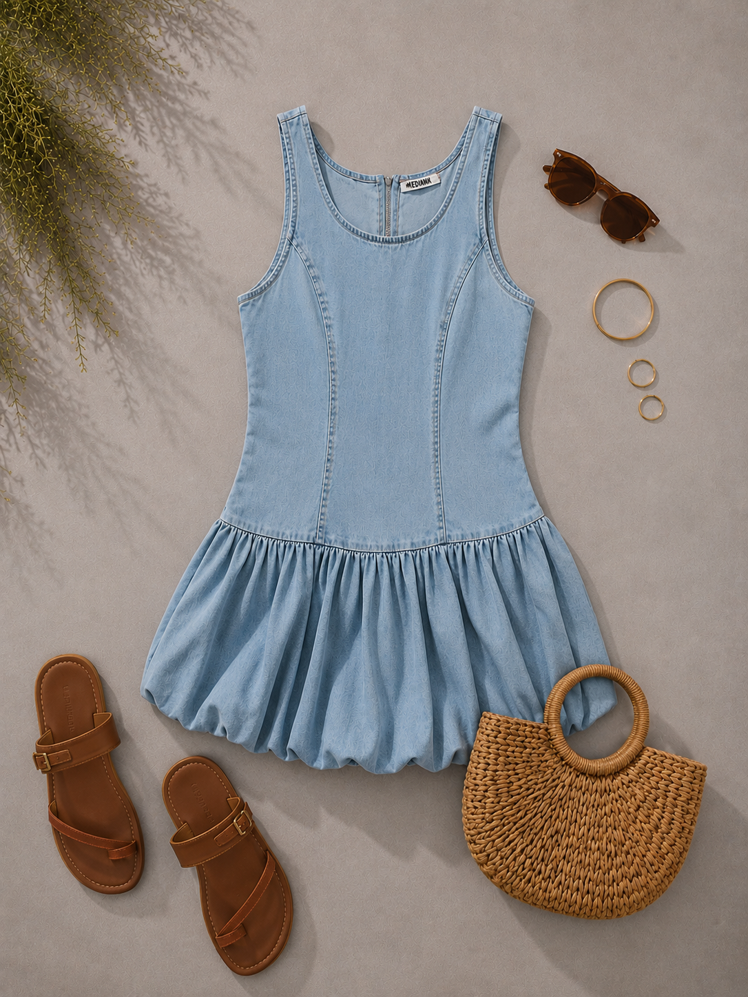 VESTIDO DENIM GLOBO