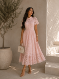 VESTIDO ENCAJE CON PERLA