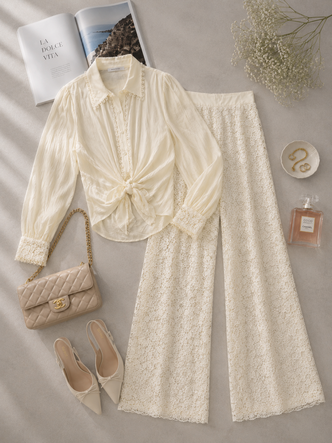 SET CROCHET CAMISA T. SEDA