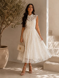 VESTIDO BORDADO PERLAS CINTO