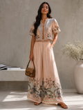 SET PALAZZO BLUSA LAZOS