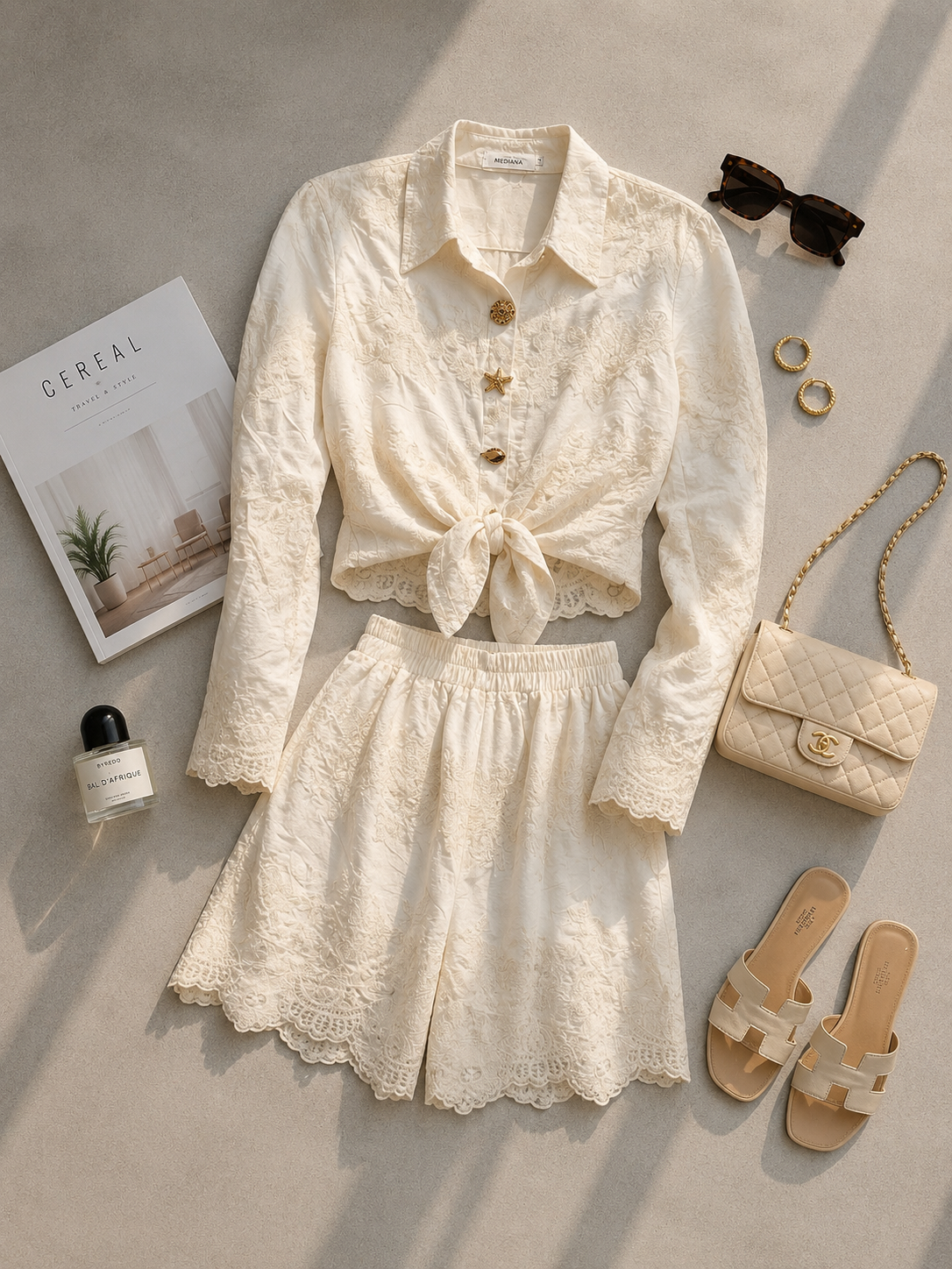 SET CAMISA/SHORT BORDADO