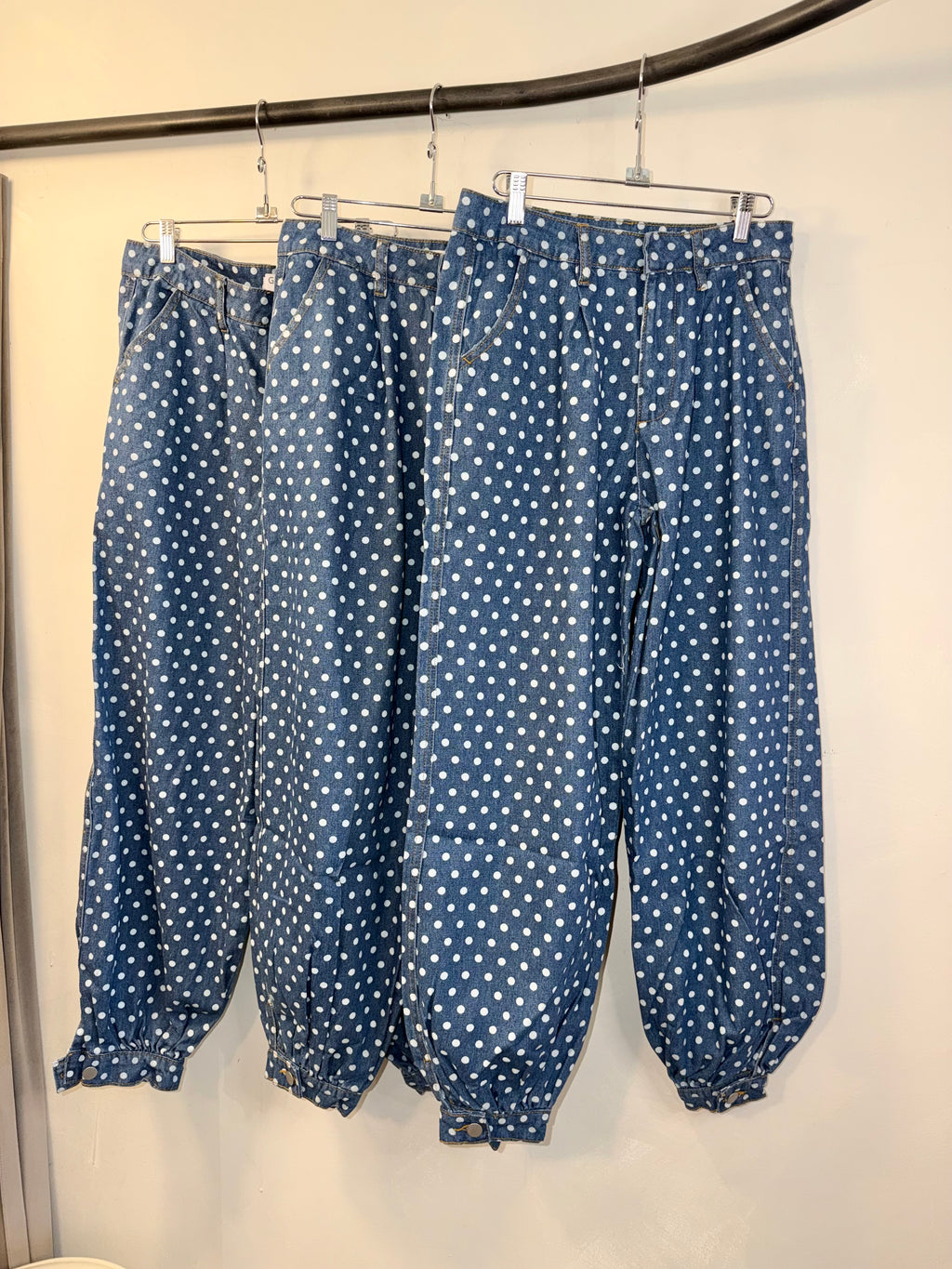 JEANS BALLOON PANTS POLKA