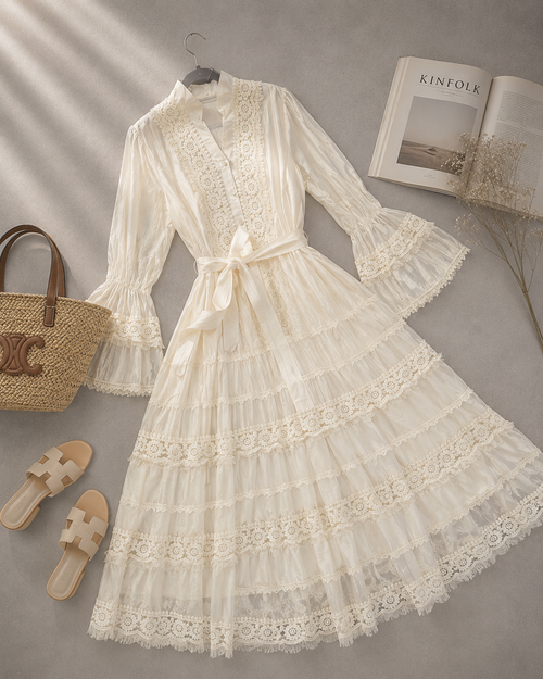 BOHO CHIC MANGA LARGA CROCHET