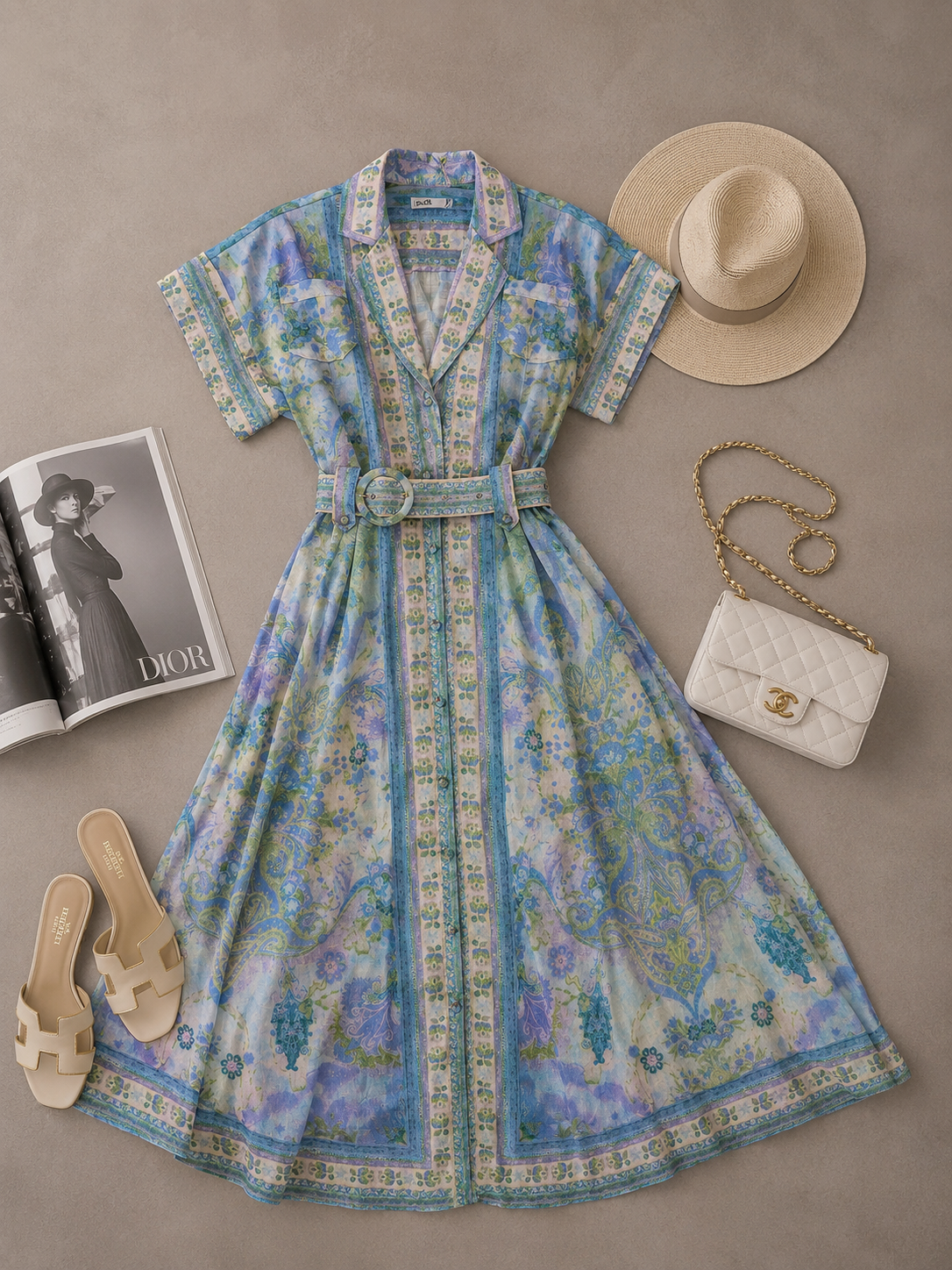 VESTIDO ESTAMPADO AZUL