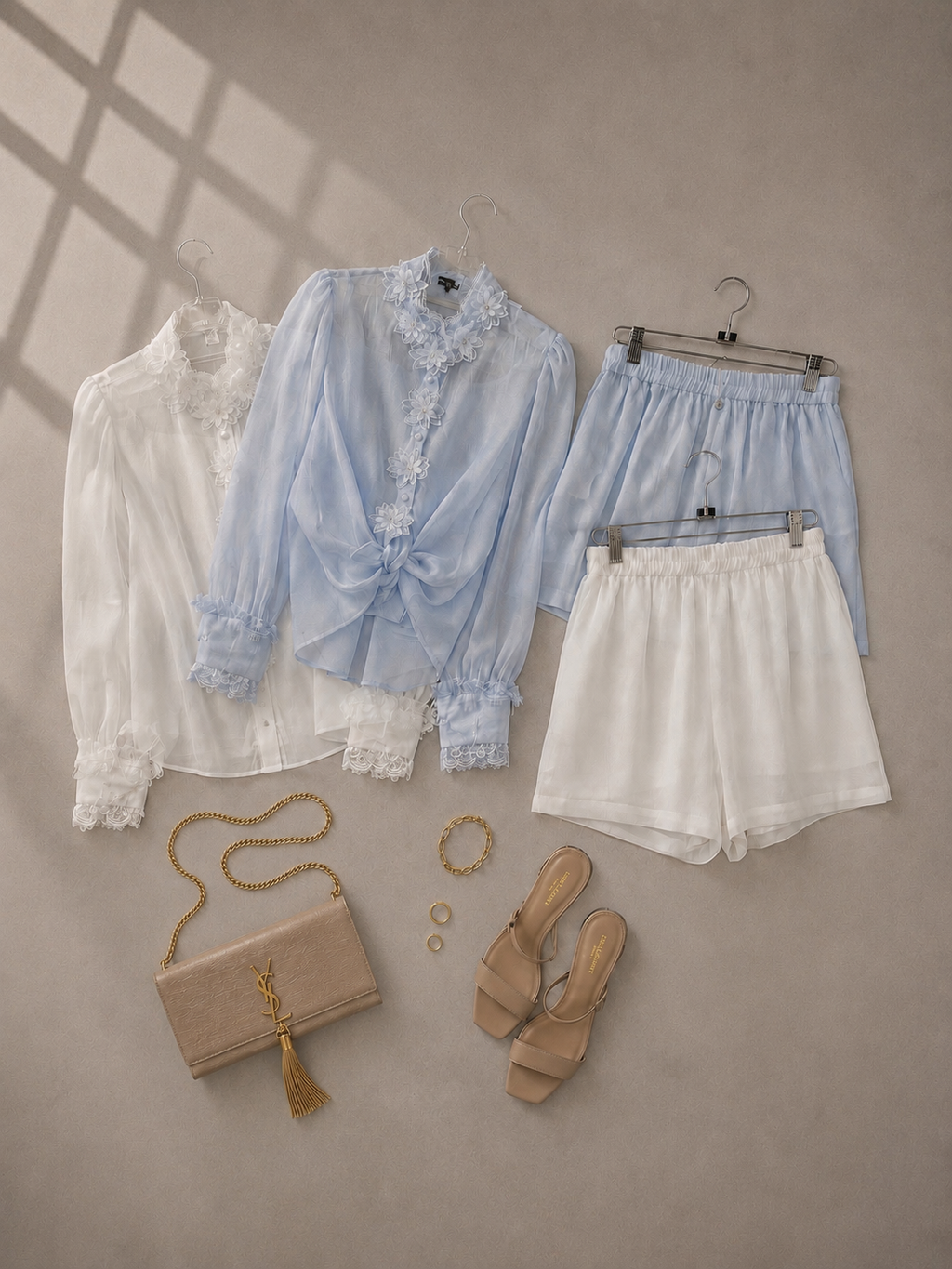 SET CAMISA FLORES CUELLO
