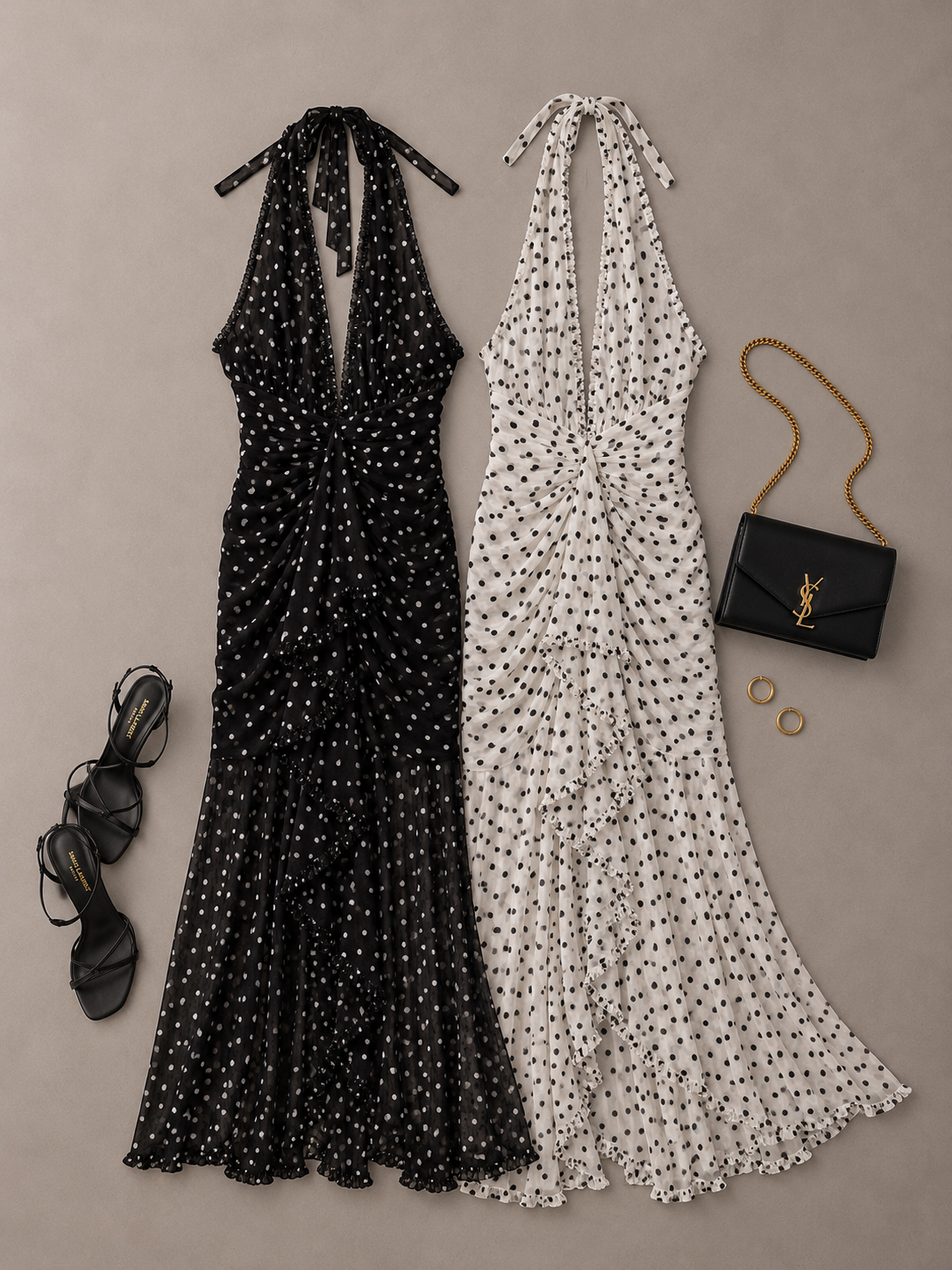 VESTIDO SIRENA MESH POLKA