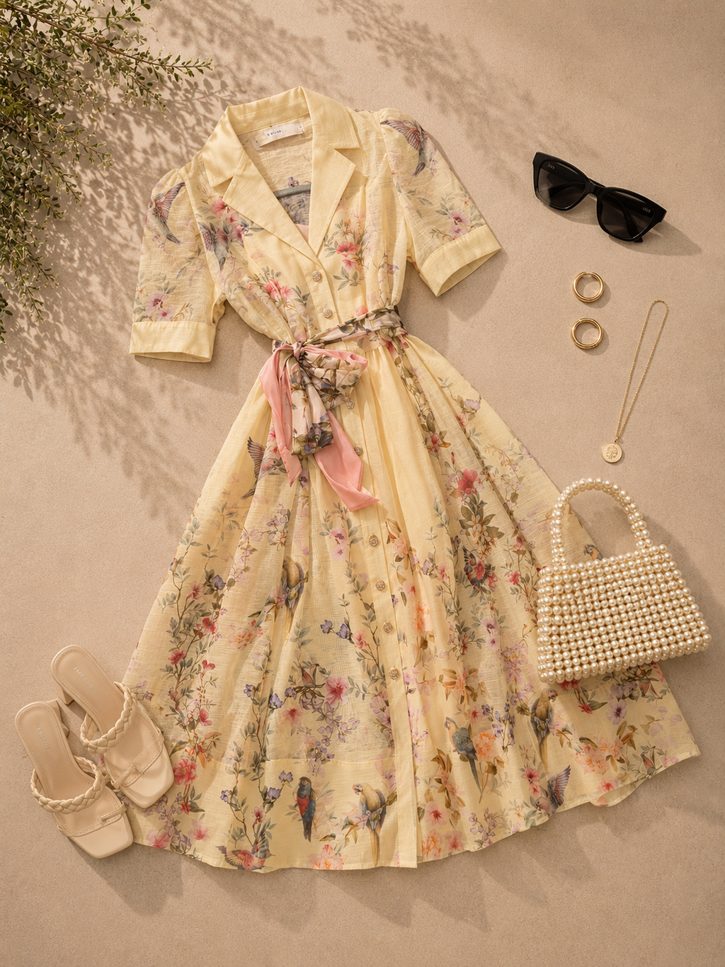 VESTIDO VINTAGE AMARILLO