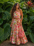 SET BLUSA FALDA FLOREADO