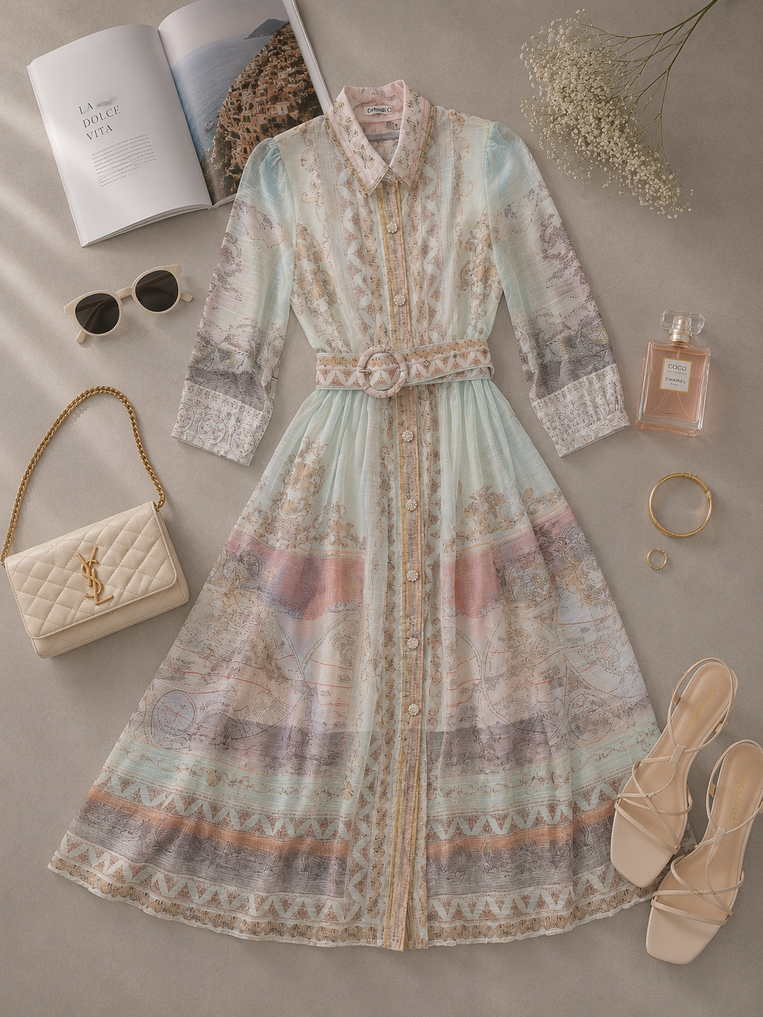 VESTIDO MENTA MAPA