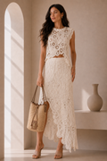 SET FALDA ASIMÉTRICA HILO CROCHET