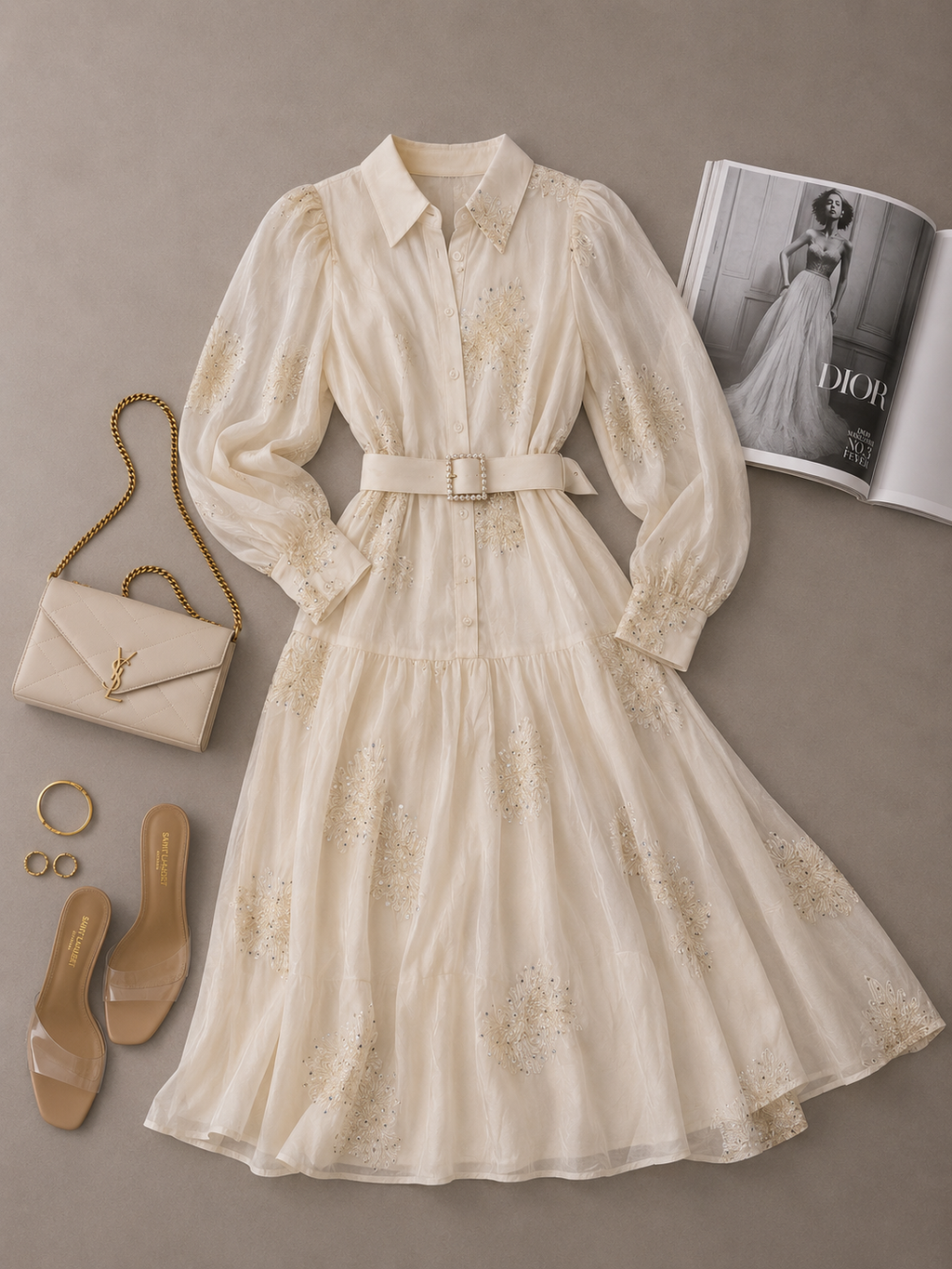 VESTIDO BLANCO BORDADO
