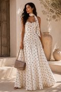 VESTIDO STRAPLESS POLKA