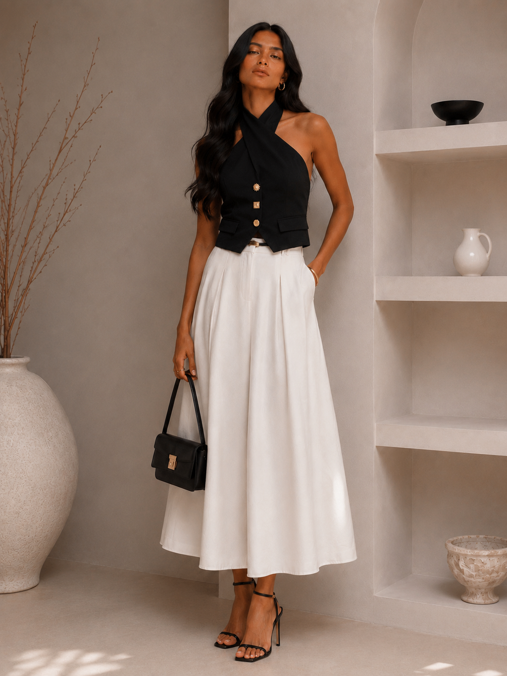BLUSA HALTER DE VESTIR