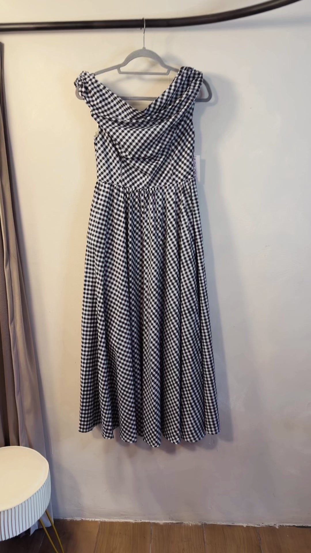 VESTIDO CUADROS VINTAGE