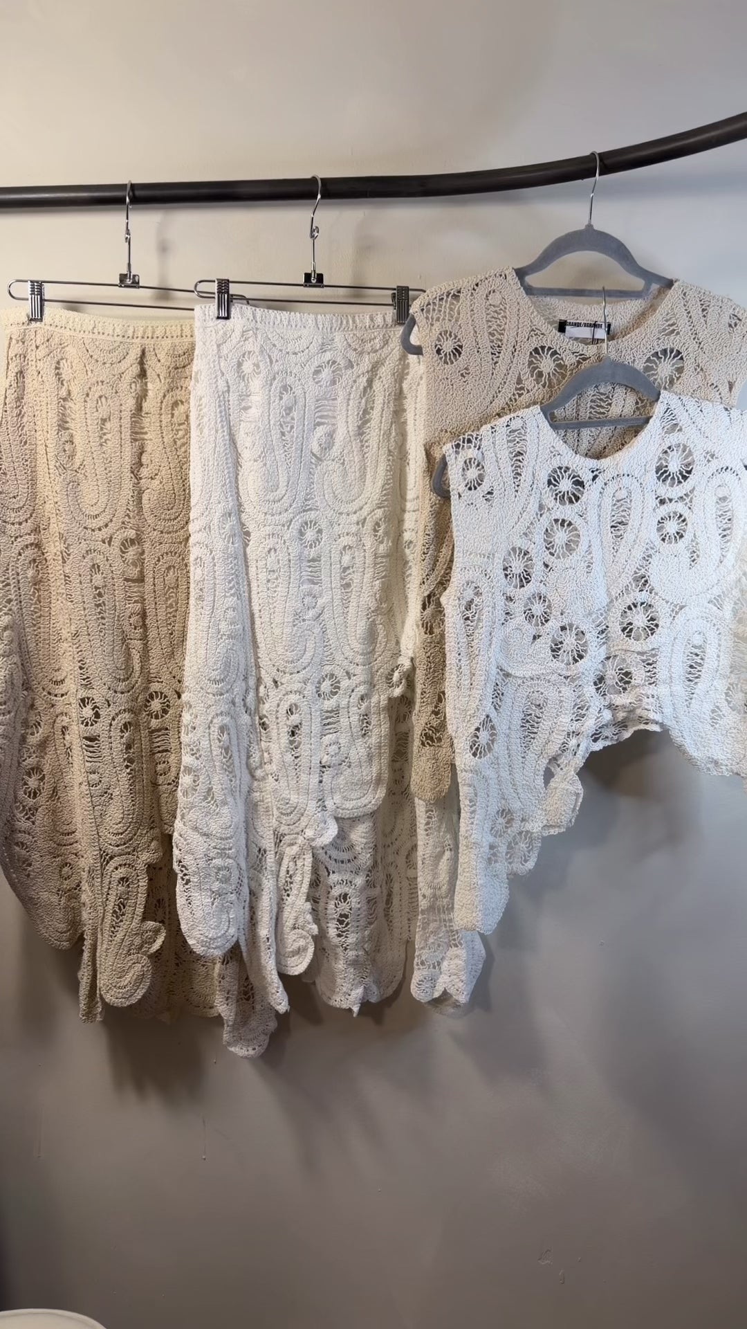 SET FALDA ASIMÉTRICA HILO CROCHET