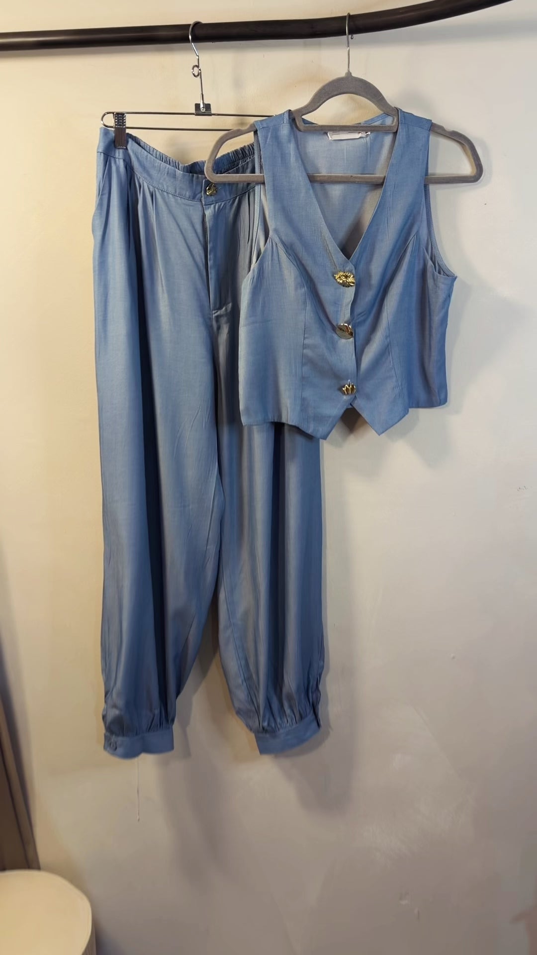 SET DENIM BALLOON PANTS