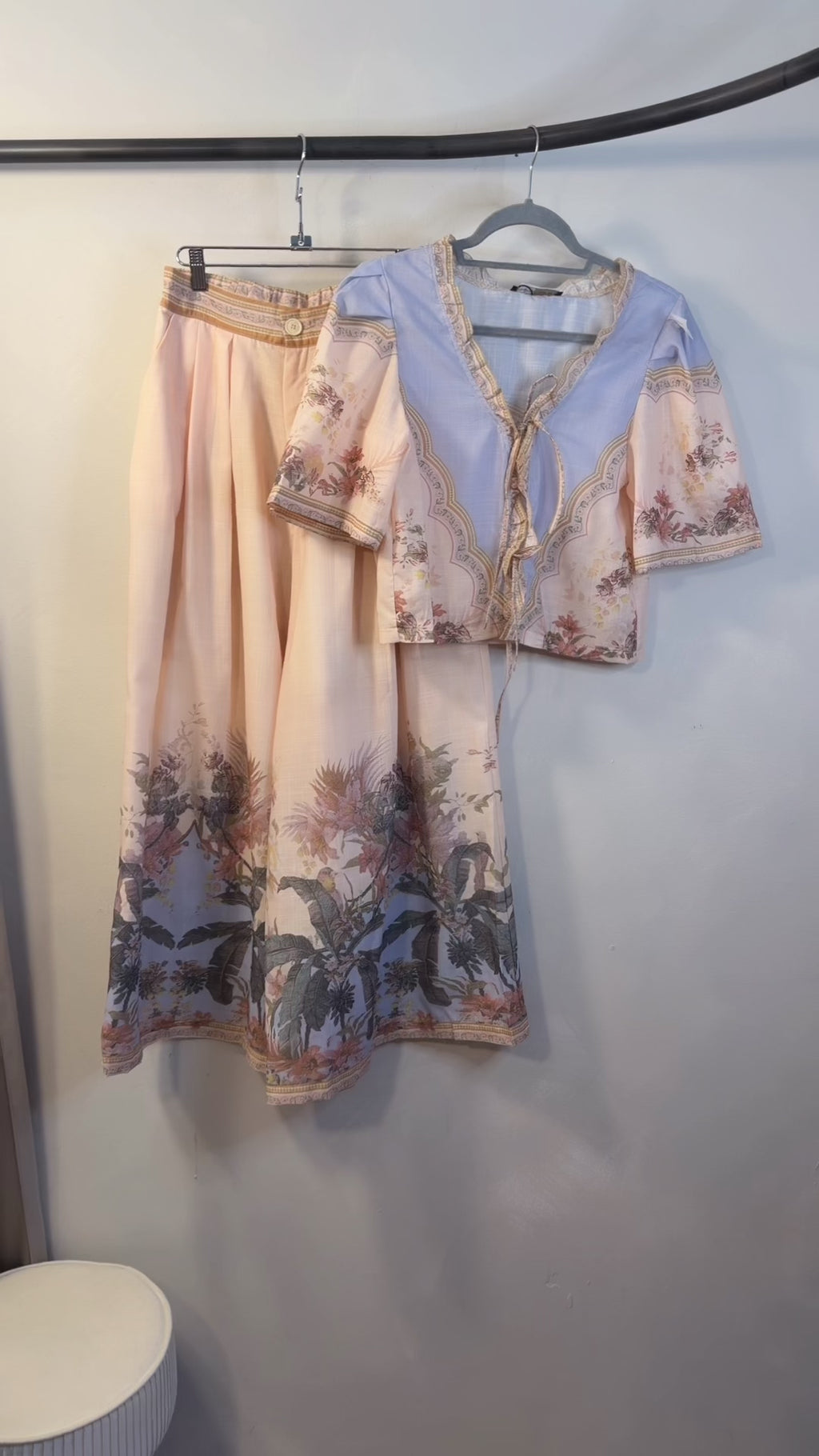 SET PALAZZO BLUSA LAZOS