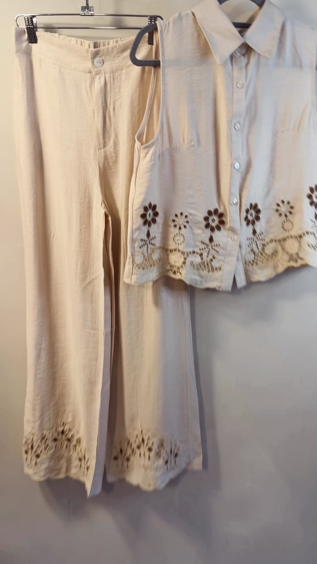 SET MARFIL BORDADO