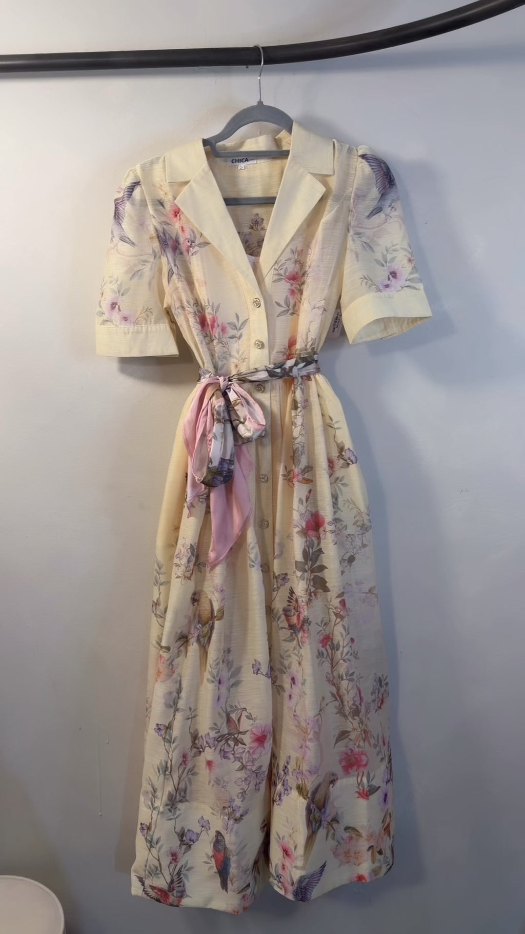 VESTIDO VINTAGE AMARILLO