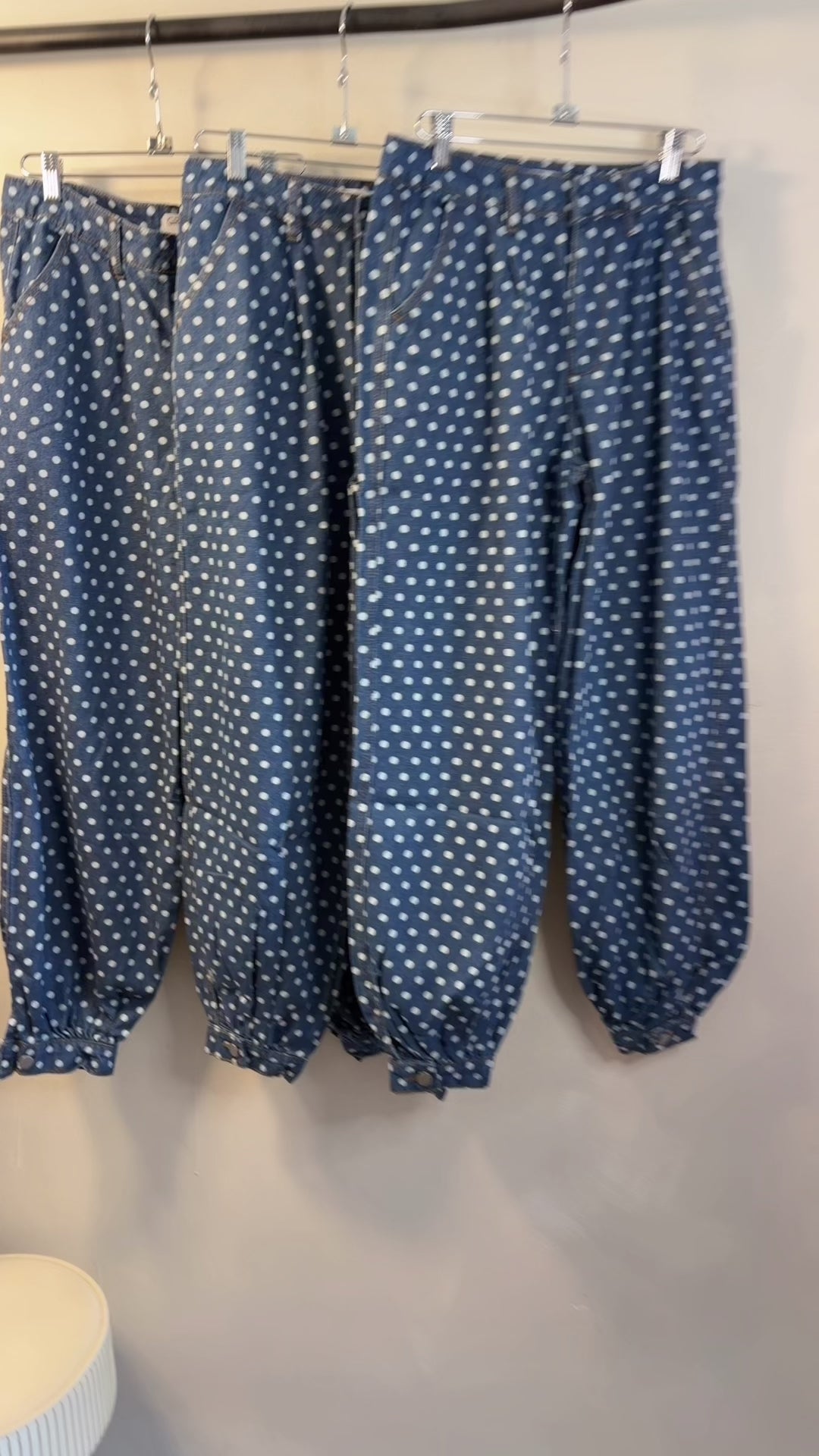 JEANS BALLOON PANTS POLKA
